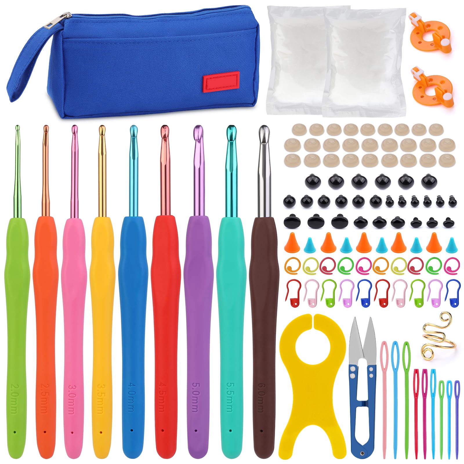 Deluxe Crochet Starter Kit with Ergonomic Hooks