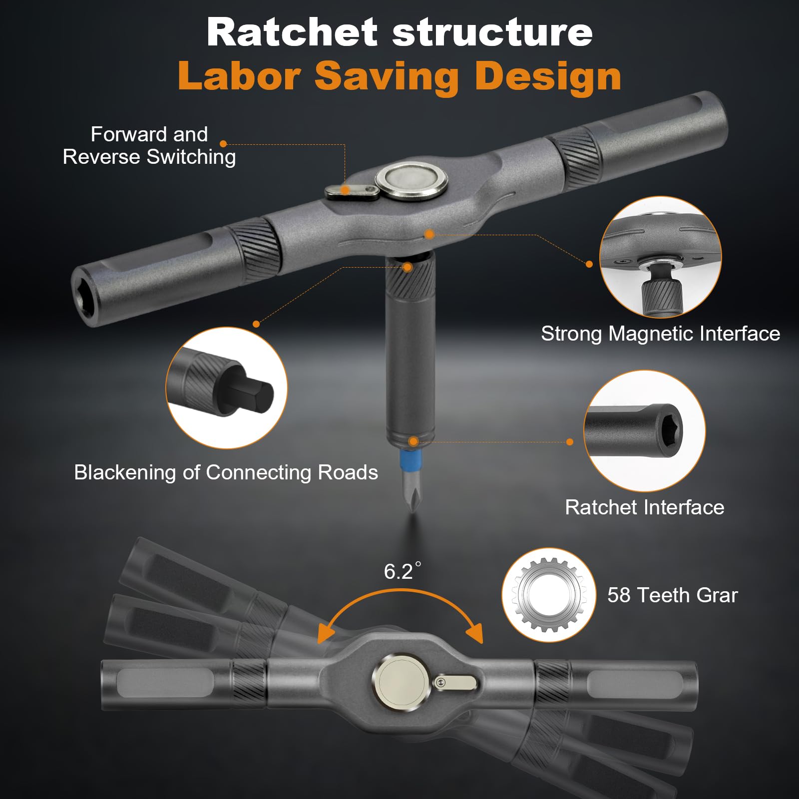 Modular Precision Ratchet Bit Set
