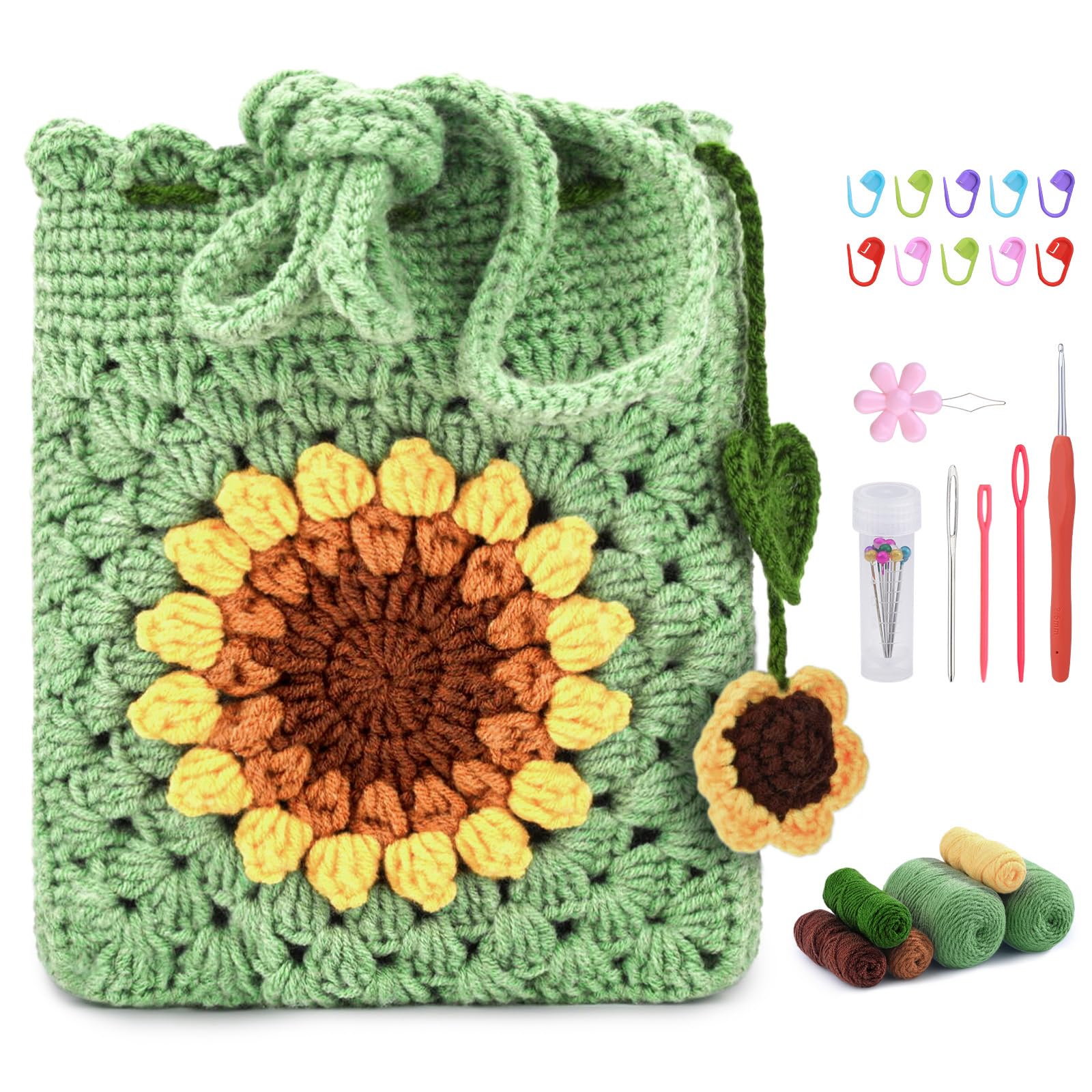 Deluxe Crochet Starter Kit with Ergonomic Hooks