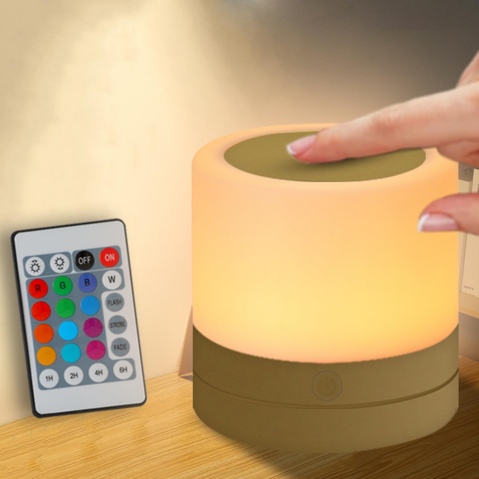 Rechargeable Ambient Lamp with RGB Color & Touch Control