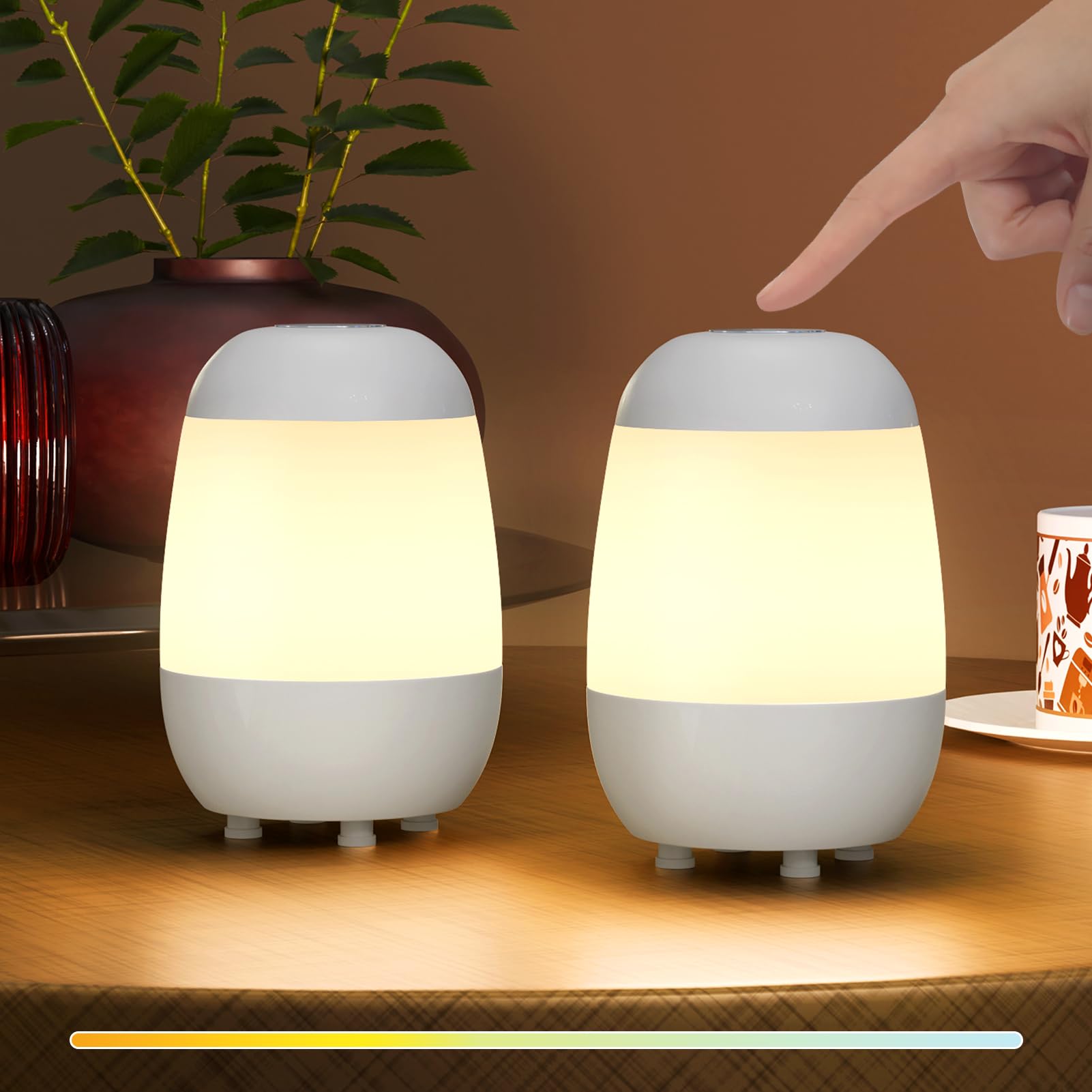 Cordless Touch-Dimmable LED Night Lamp