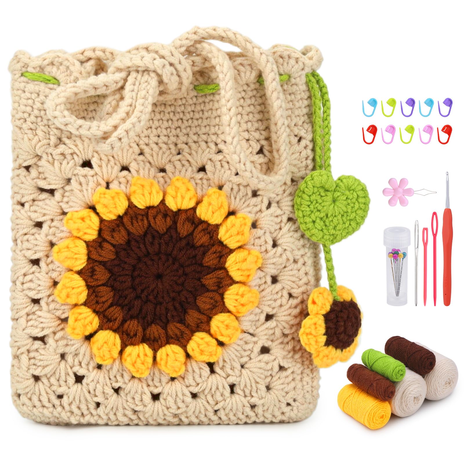 Deluxe Crochet Starter Kit with Ergonomic Hooks