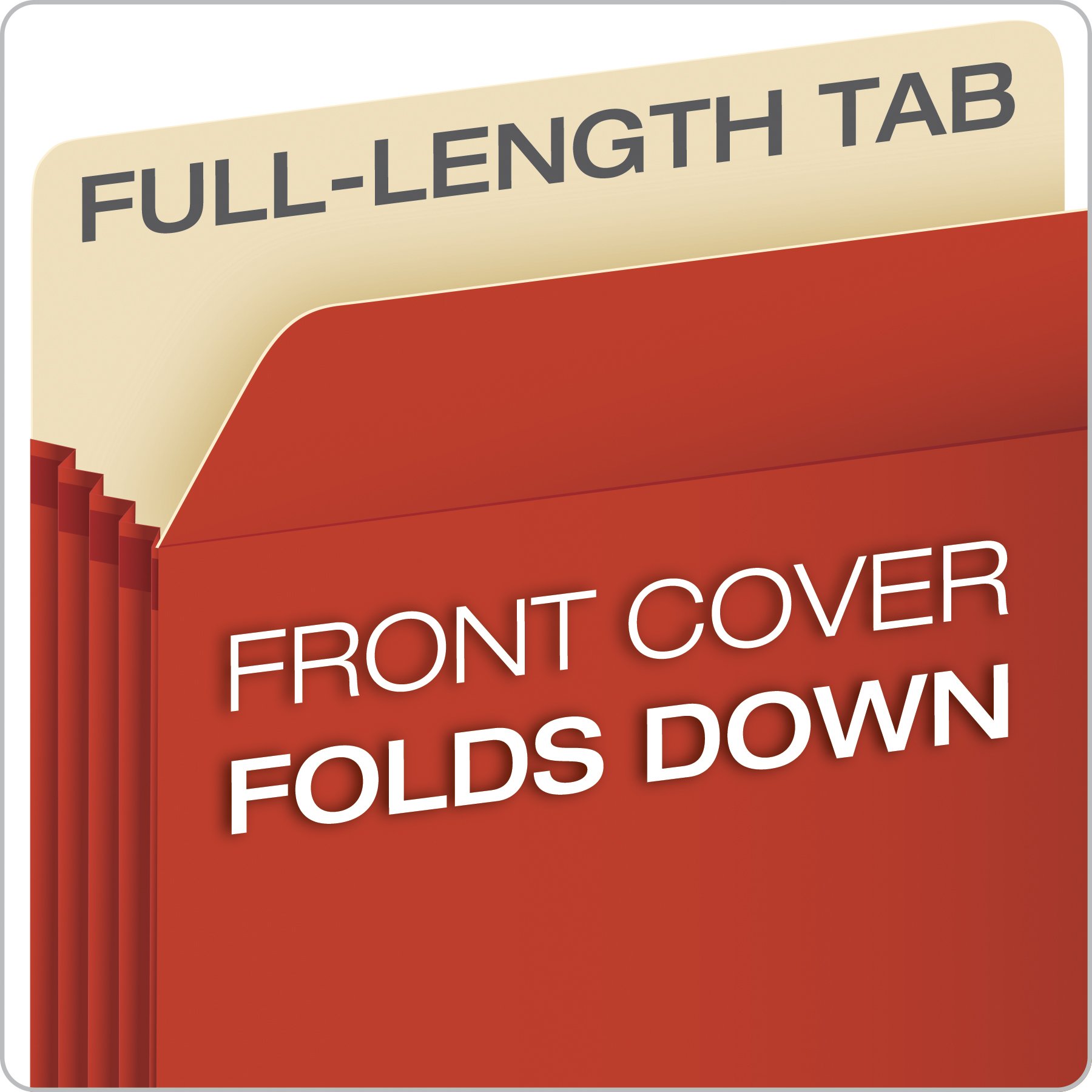 Assorted Color Letter File Pockets with 3.5-inch Expansion