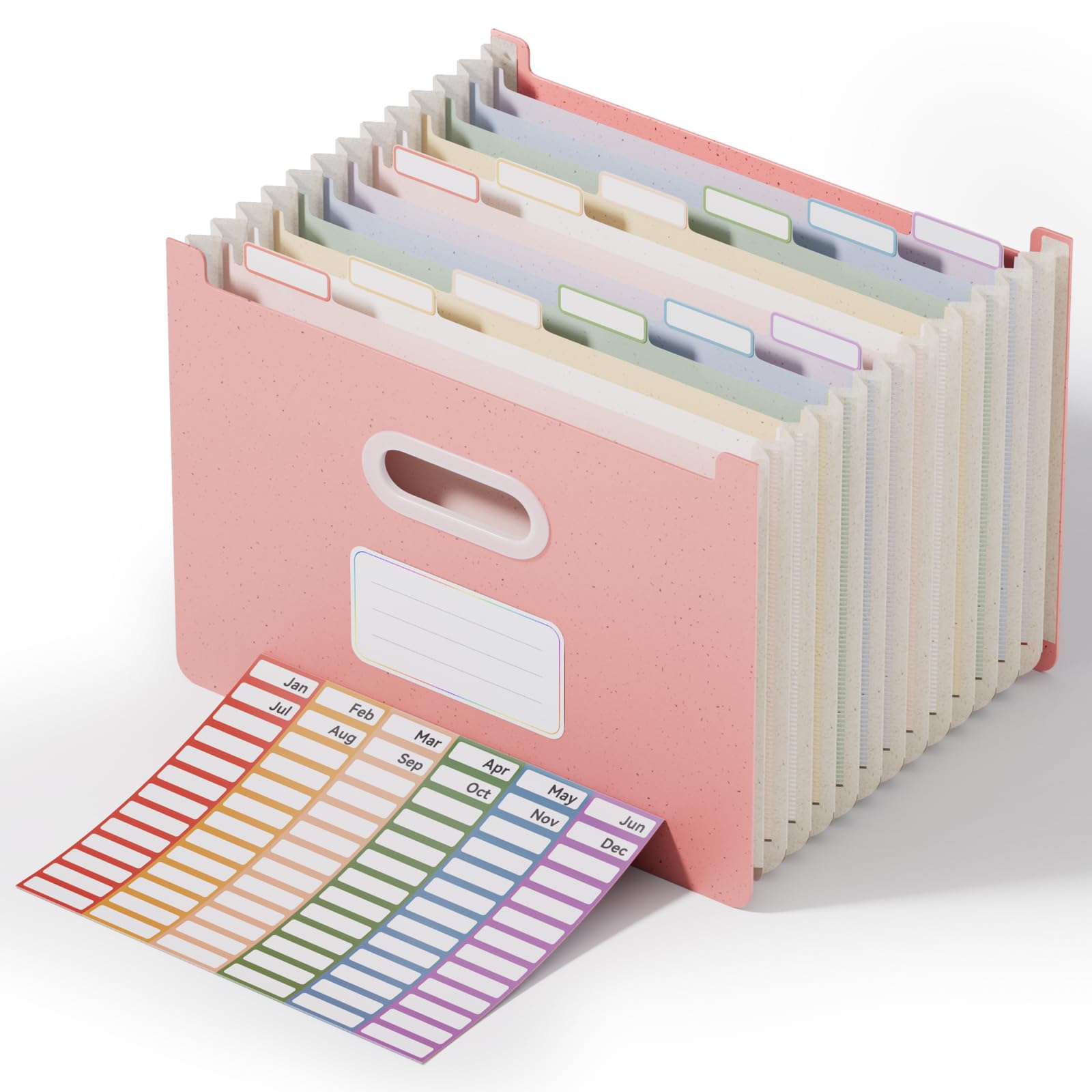 Vertical Accordion File Organizer, A-Z Tabs, Green