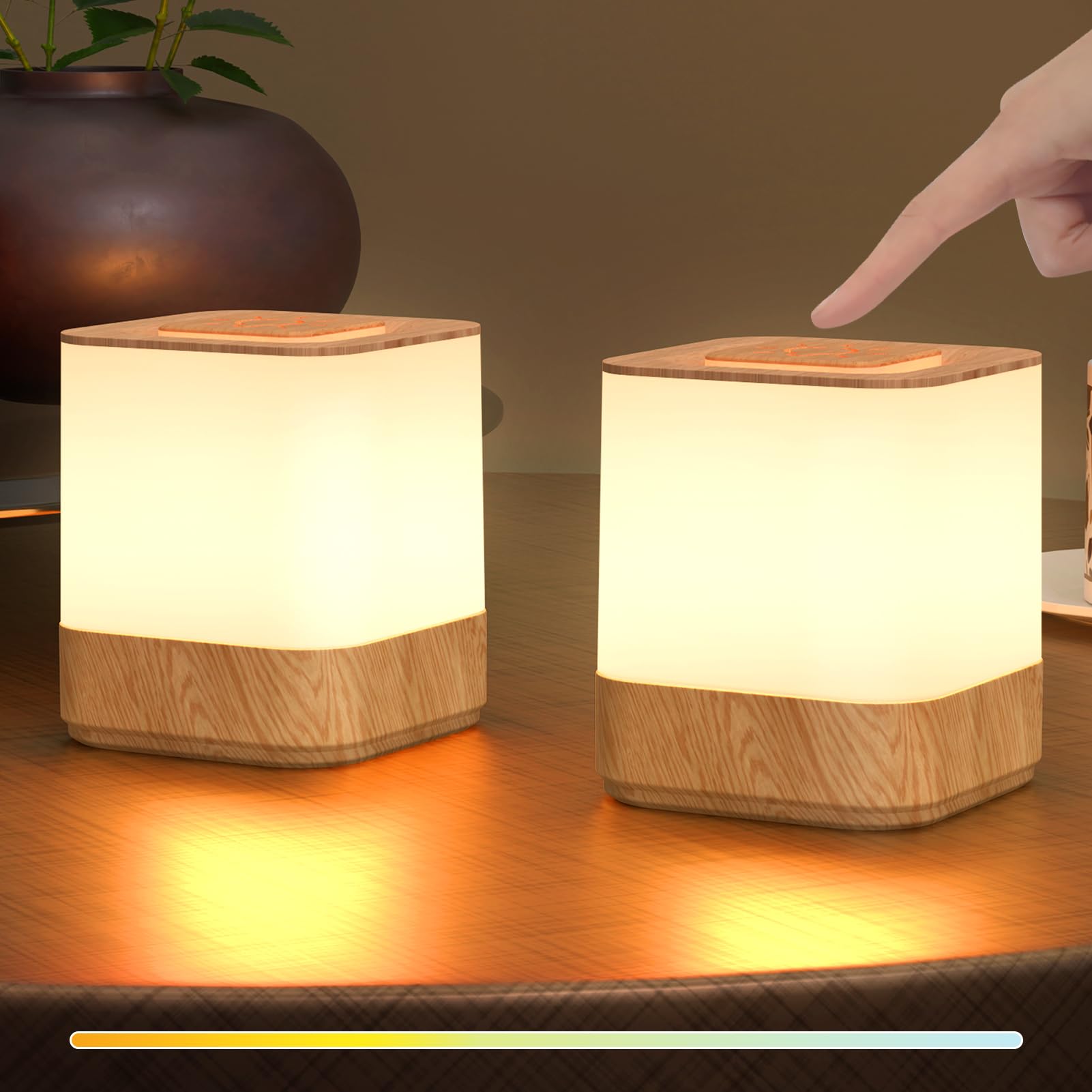 Cordless Touch-Dimmable LED Night Lamp
