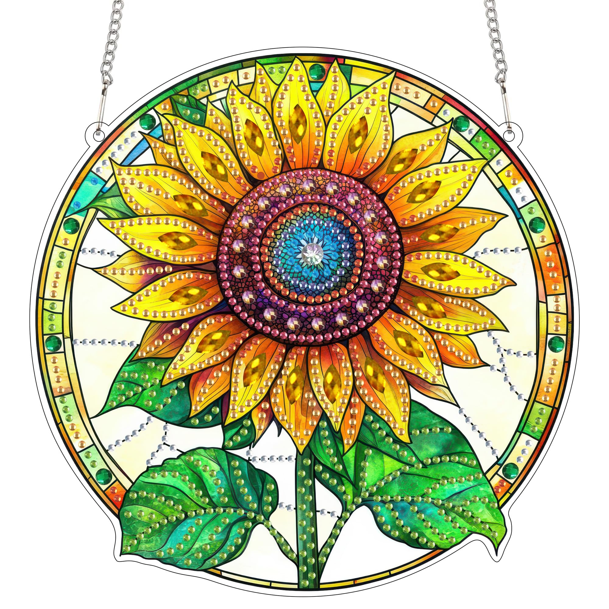 DIY Crystal Floral Suncatcher Pendant