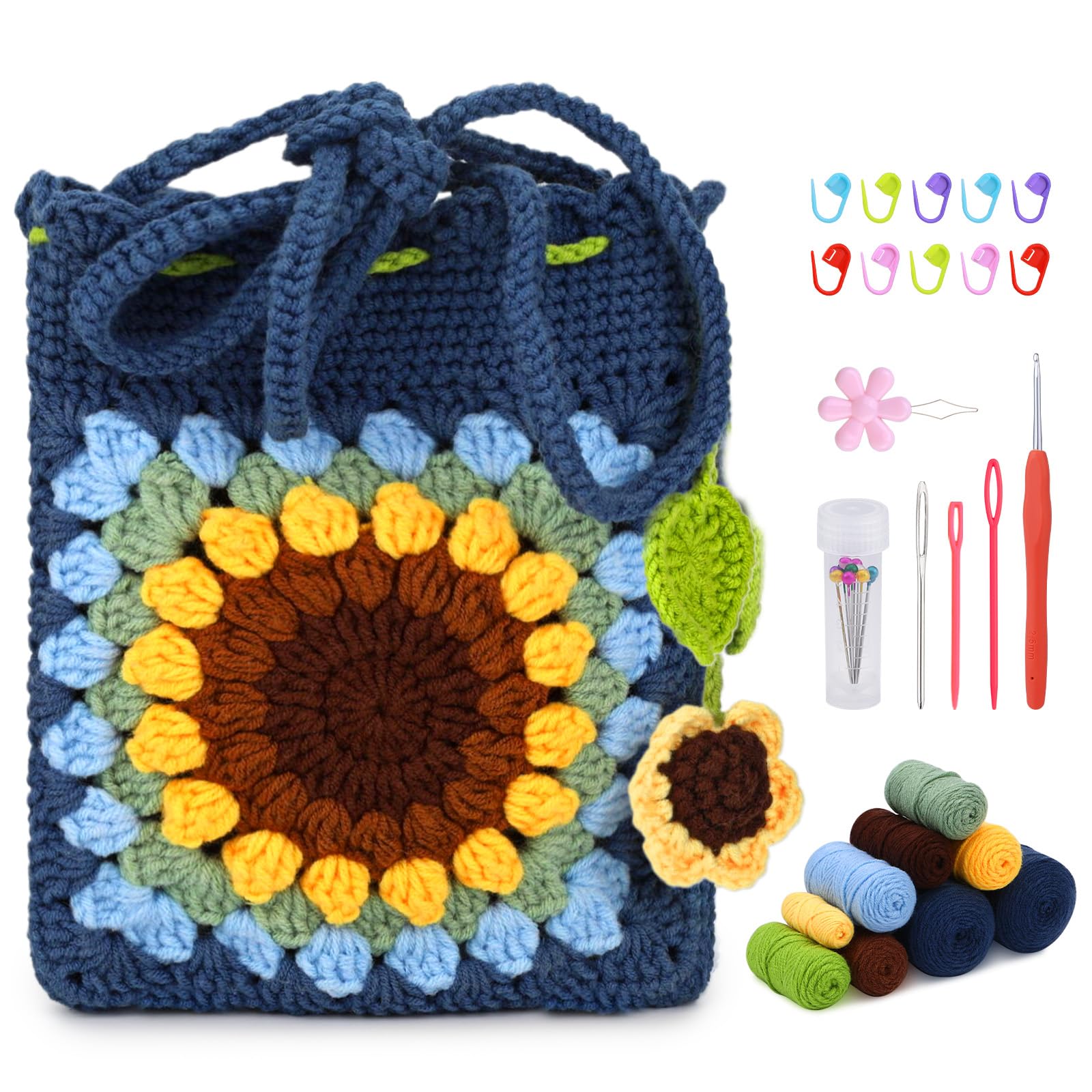 Deluxe Crochet Starter Kit with Ergonomic Hooks