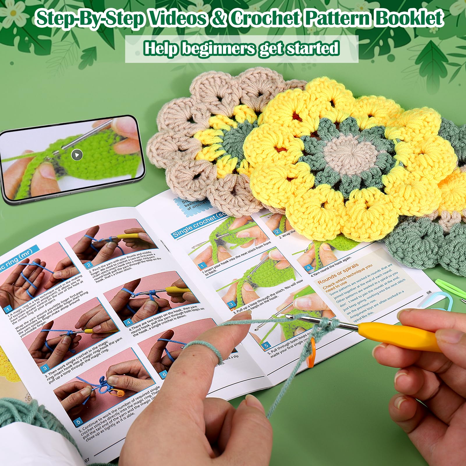 Beginner's Coaster Crochet Kit