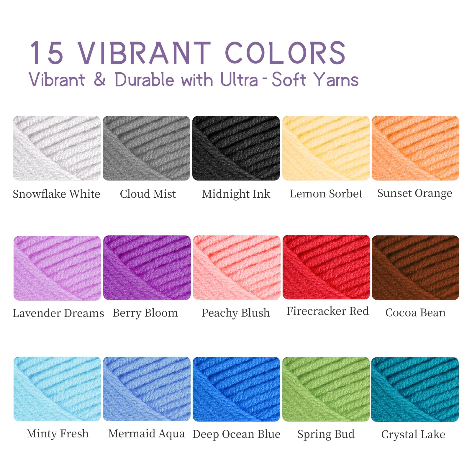 Essential Crochet Starter Kit with Yarns, Hooks & Guides