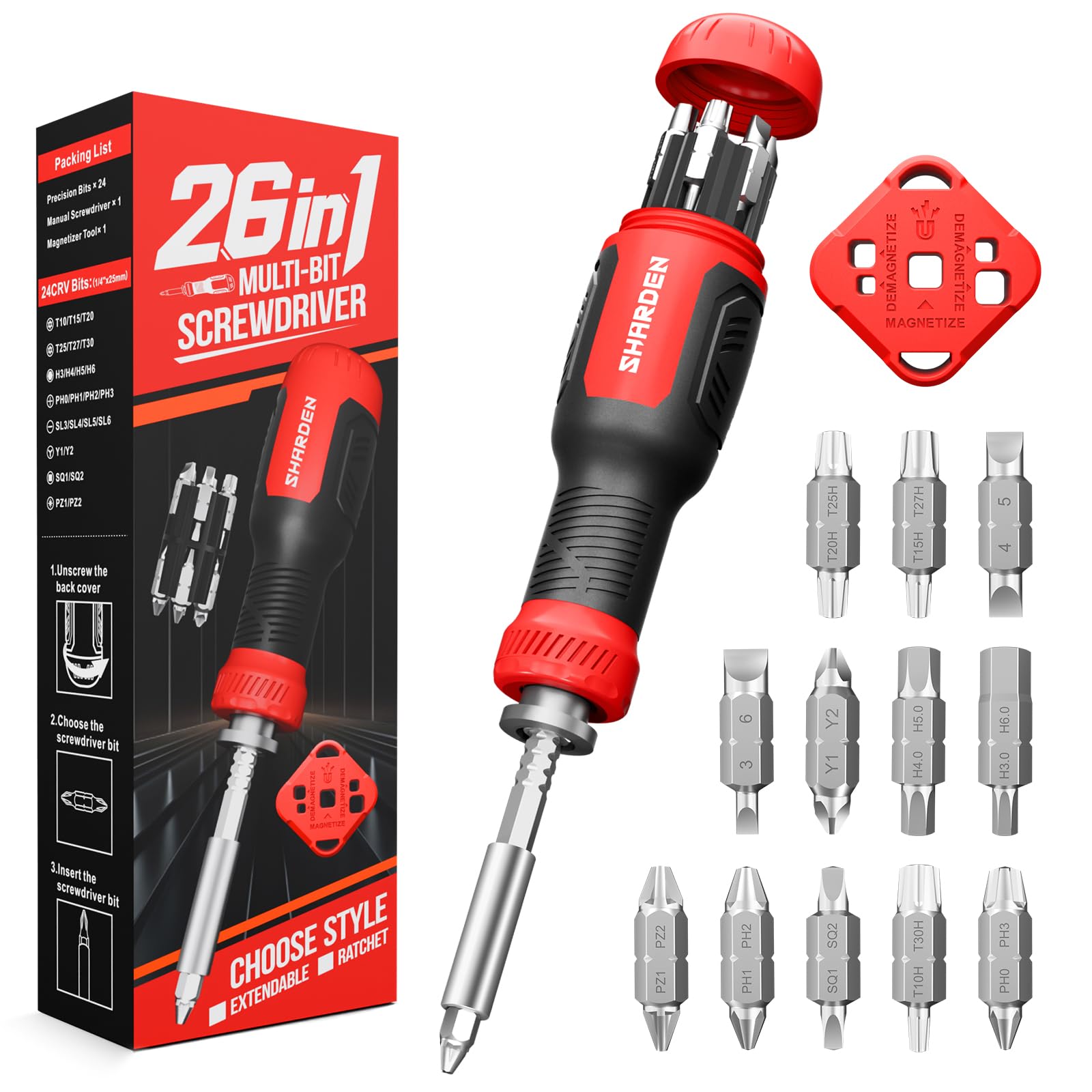 Precision Telescoping Multi-Bit Screwdriver