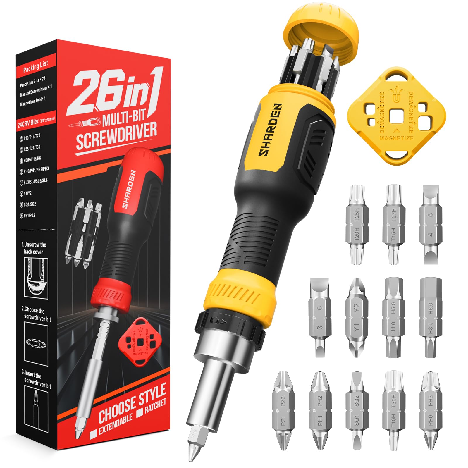 Precision Telescoping Multi-Bit Screwdriver