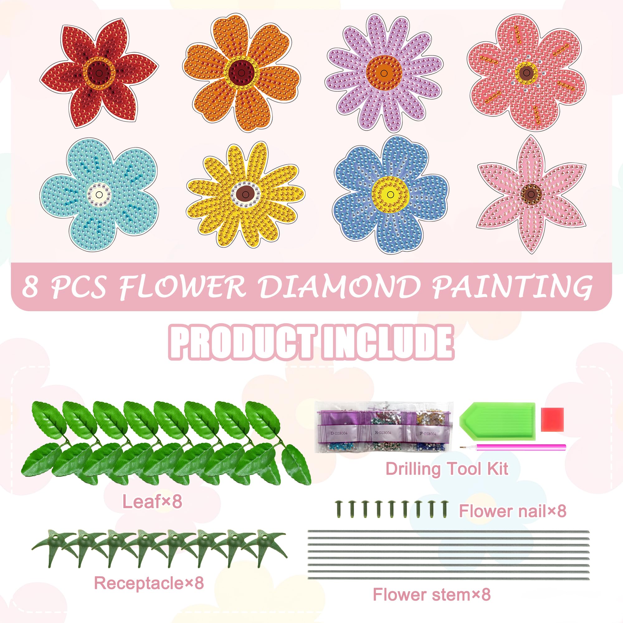 Floral Diamond Art Decor Kits