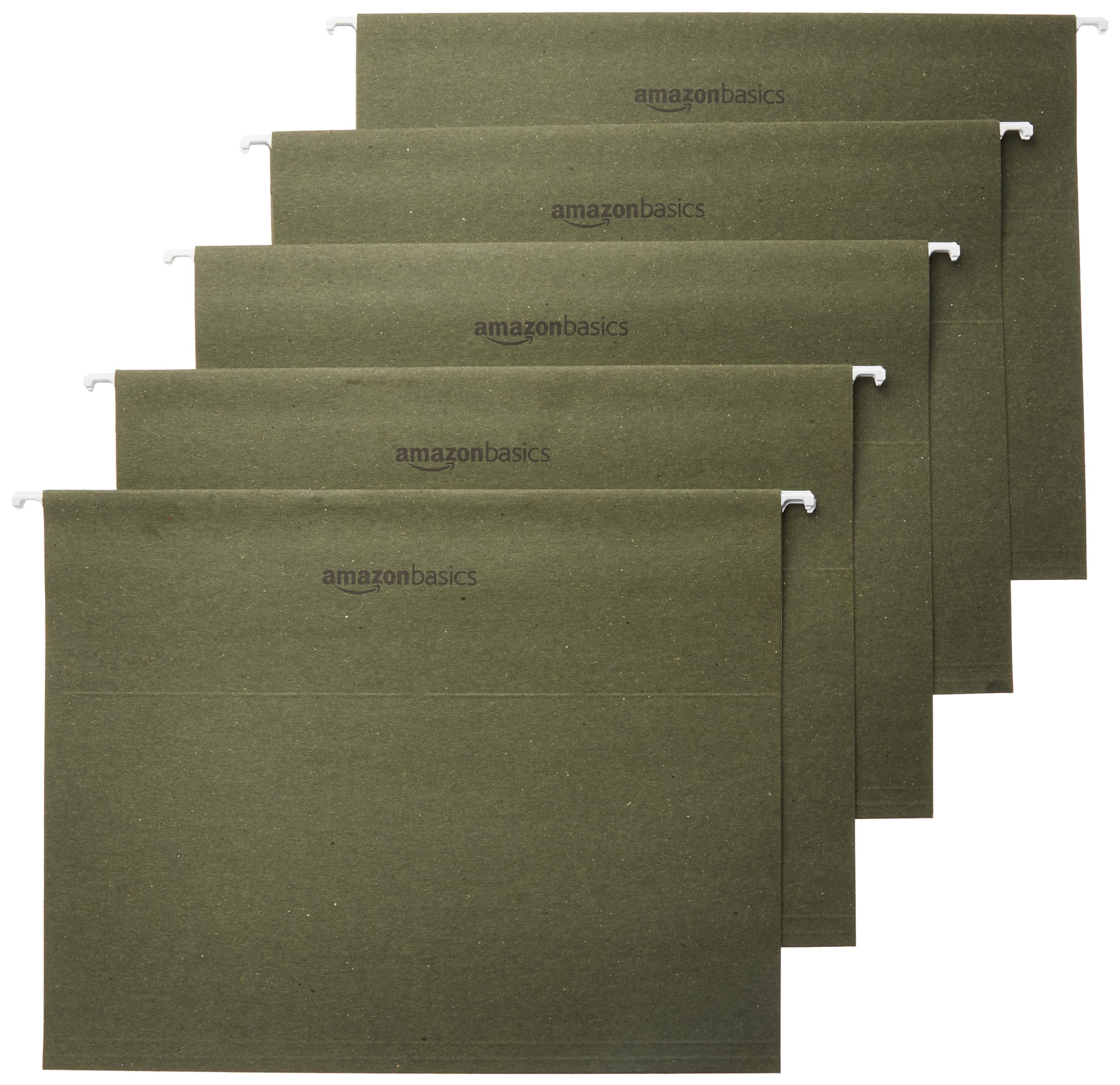 Letter Size Green Hanging File Folders with Adjustable Tabs