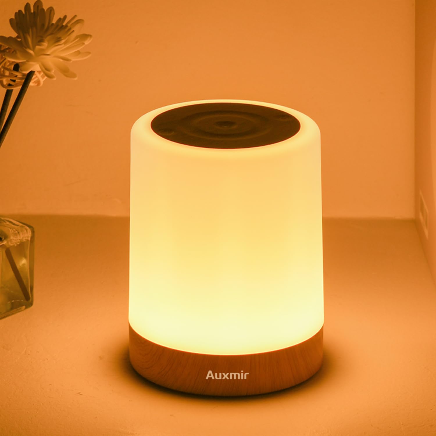 Silver Portable Nursery Lamp with Adaptive Lighting