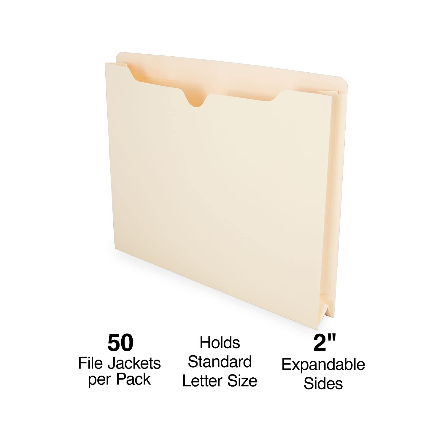 Durable Manila Expandable Jacket File Folders, Letter Size