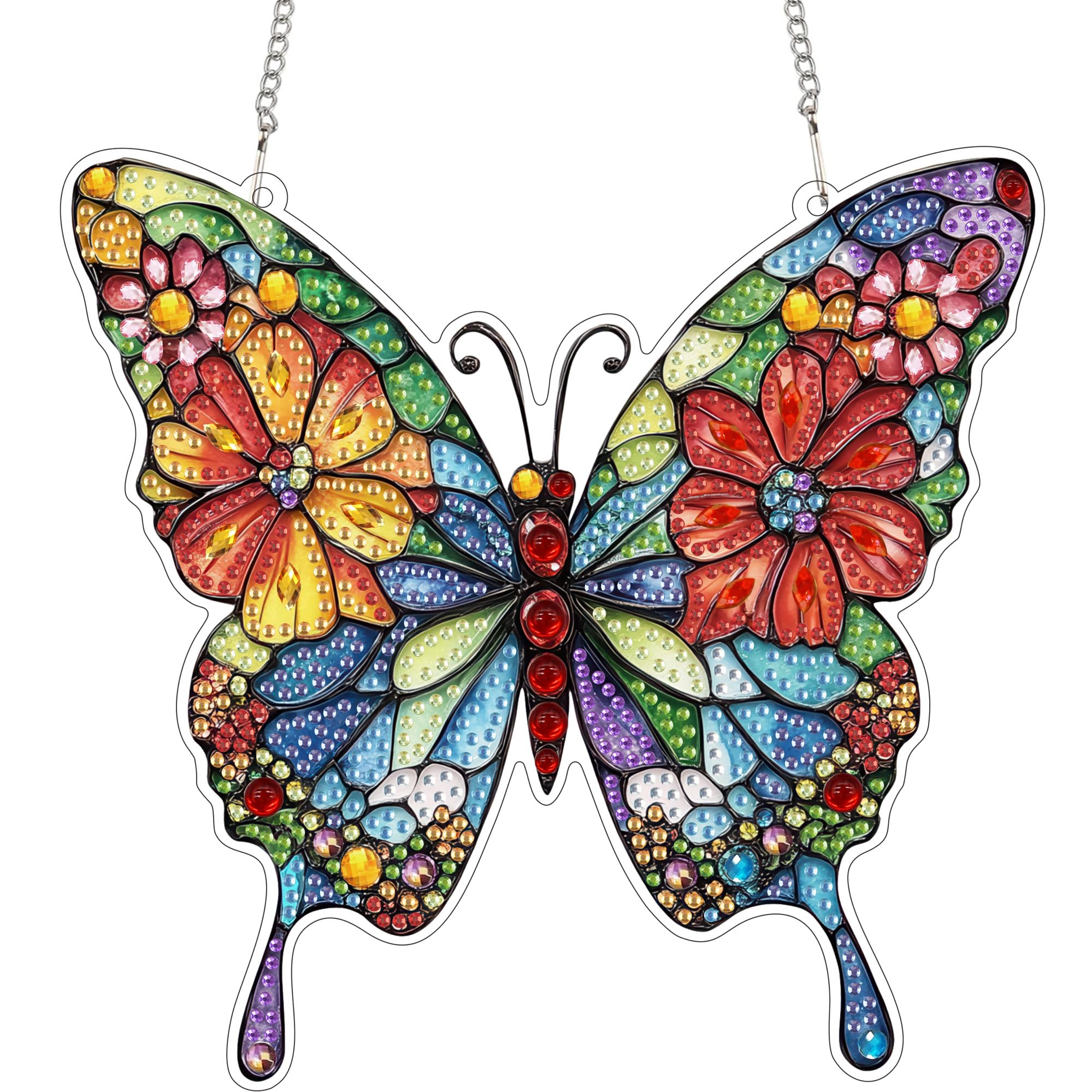 DIY Crystal Floral Suncatcher Pendant