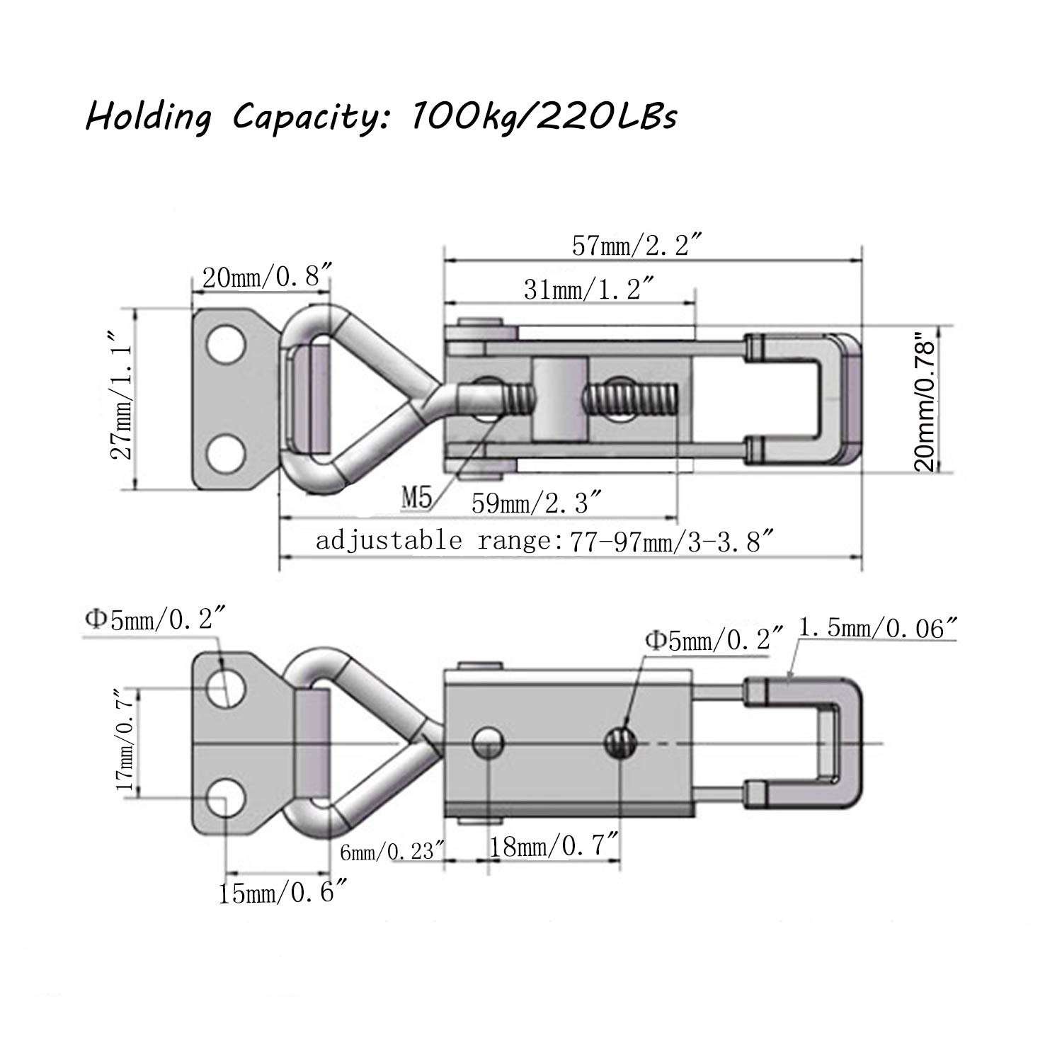 Stainless Steel Quick-Release Toggle Latches