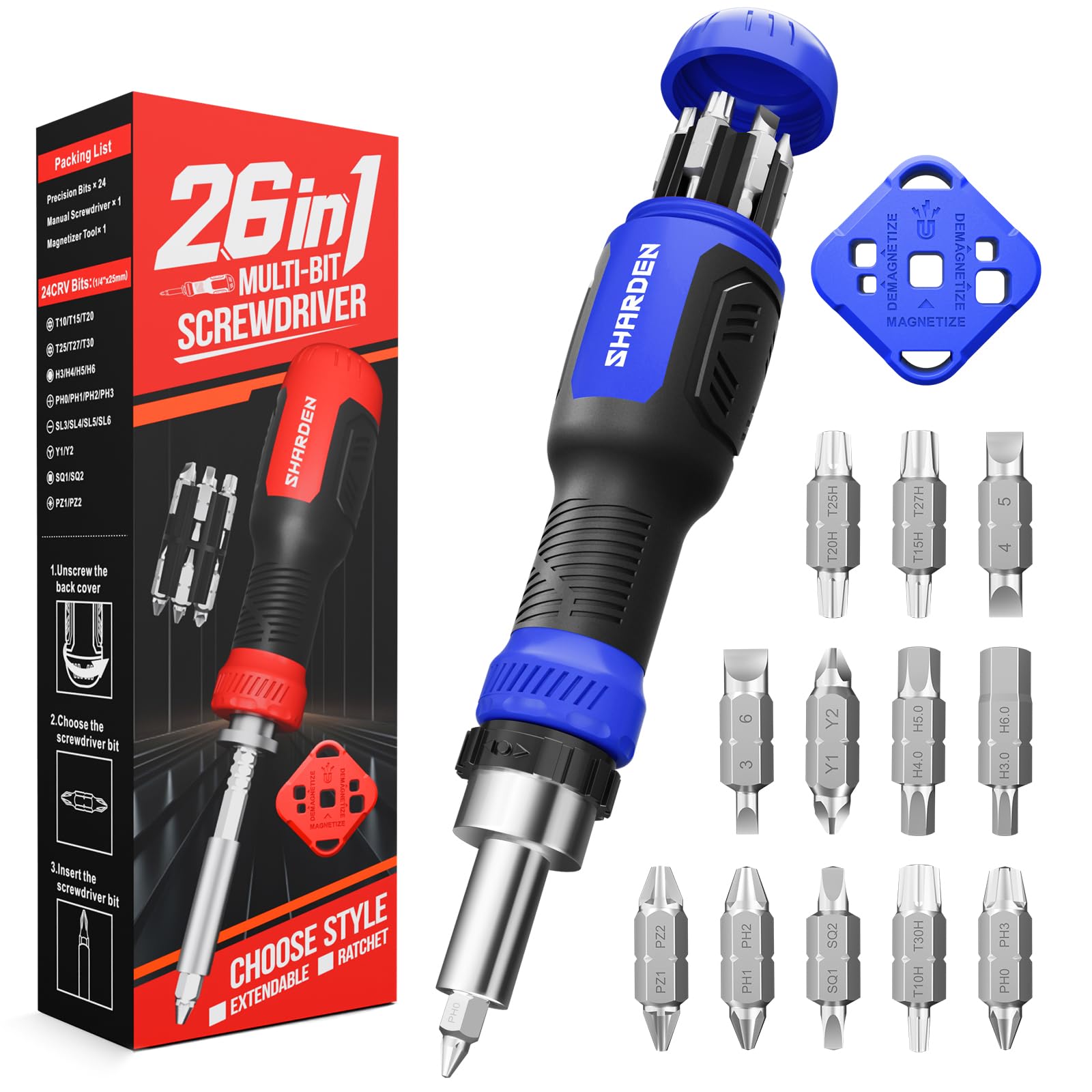 Precision Telescoping Multi-Bit Screwdriver