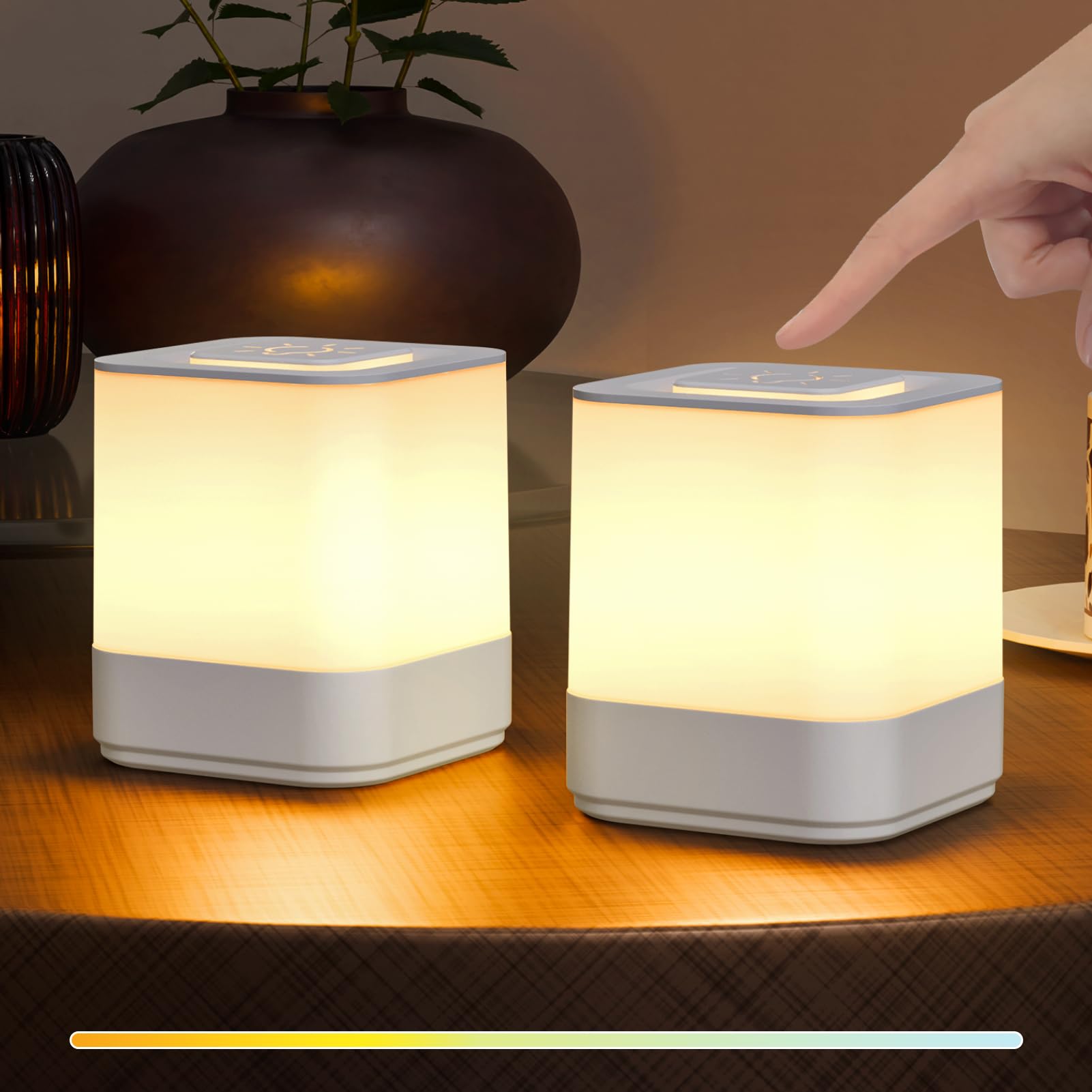 Cordless Touch-Dimmable LED Night Lamp