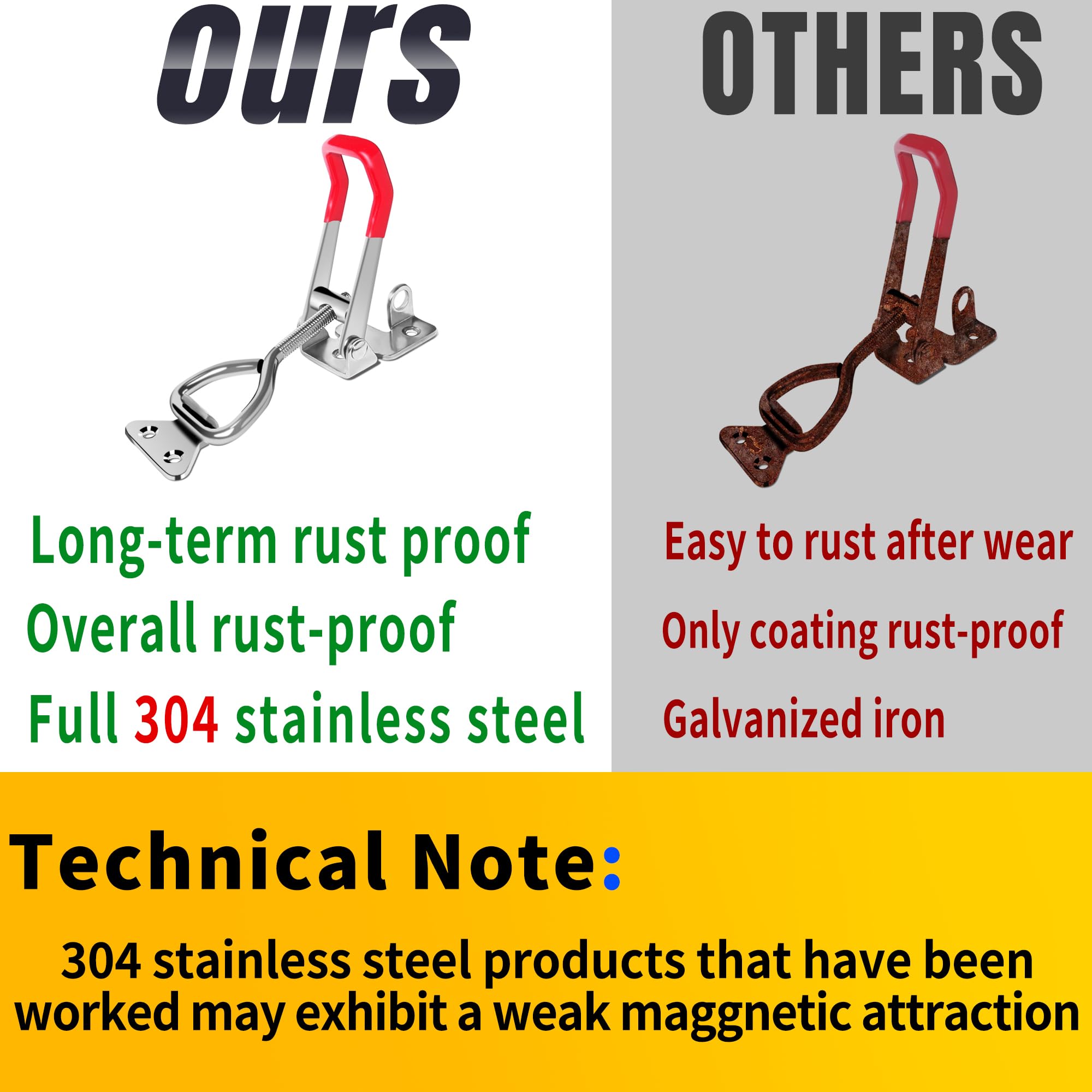 Adjustable 304 Stainless Steel Toggle Latch