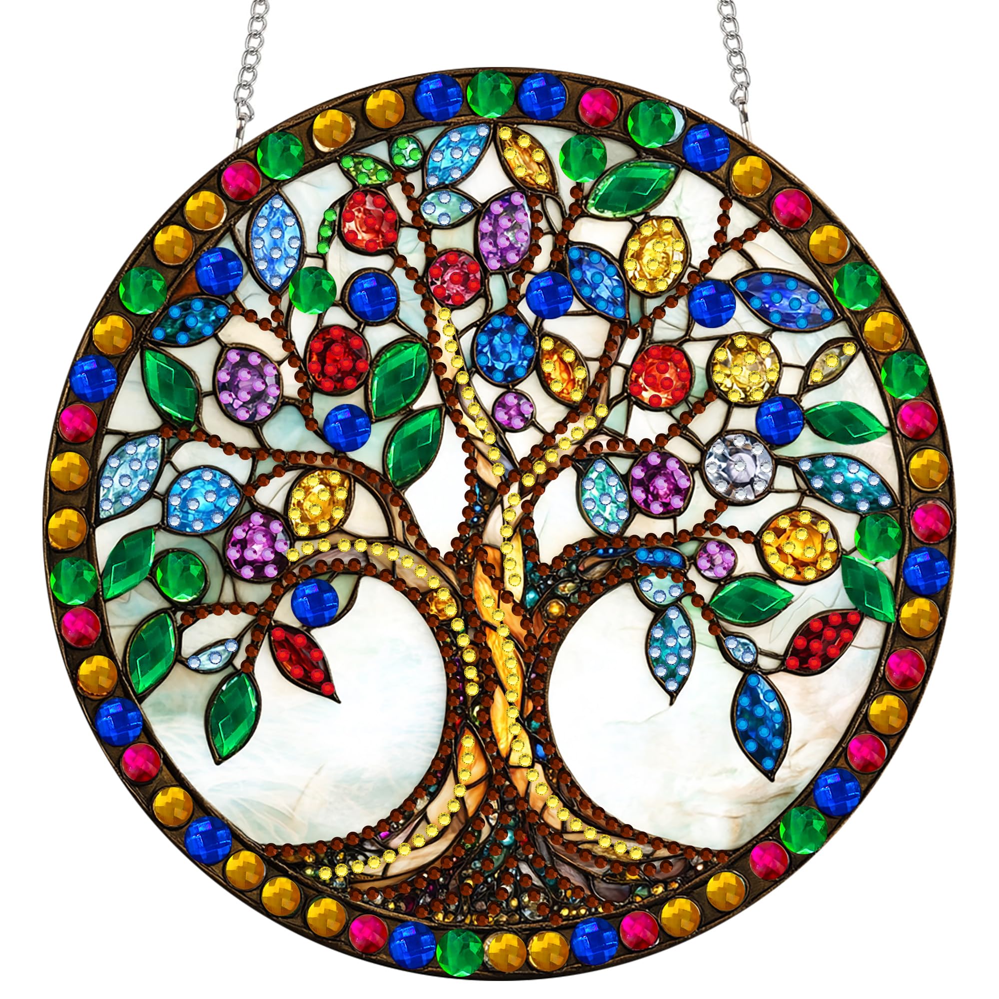 DIY Crystal Floral Suncatcher Pendant