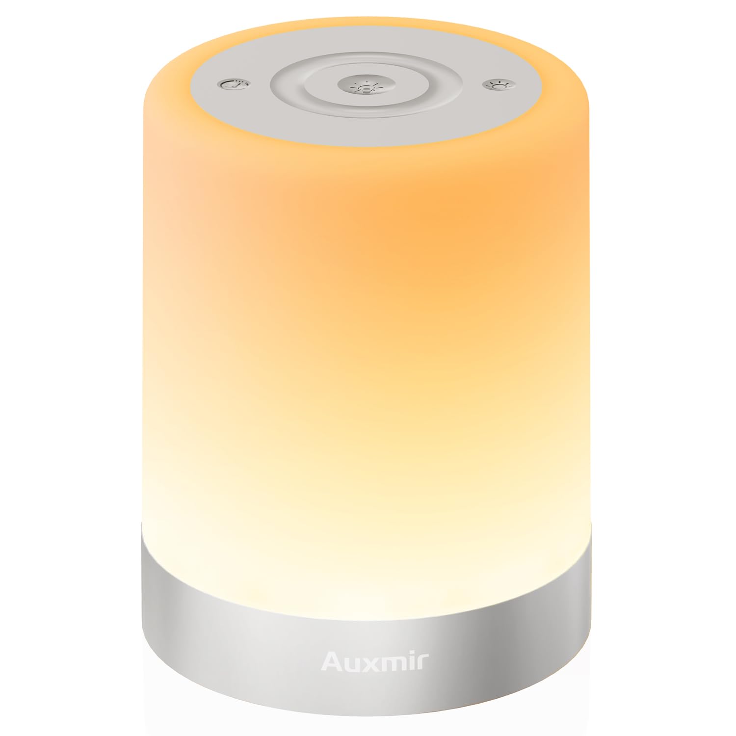 Silver Portable Nursery Lamp with Adaptive Lighting