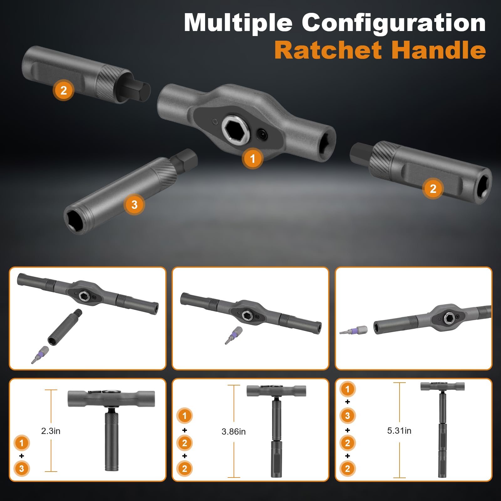 Modular Precision Ratchet Bit Set