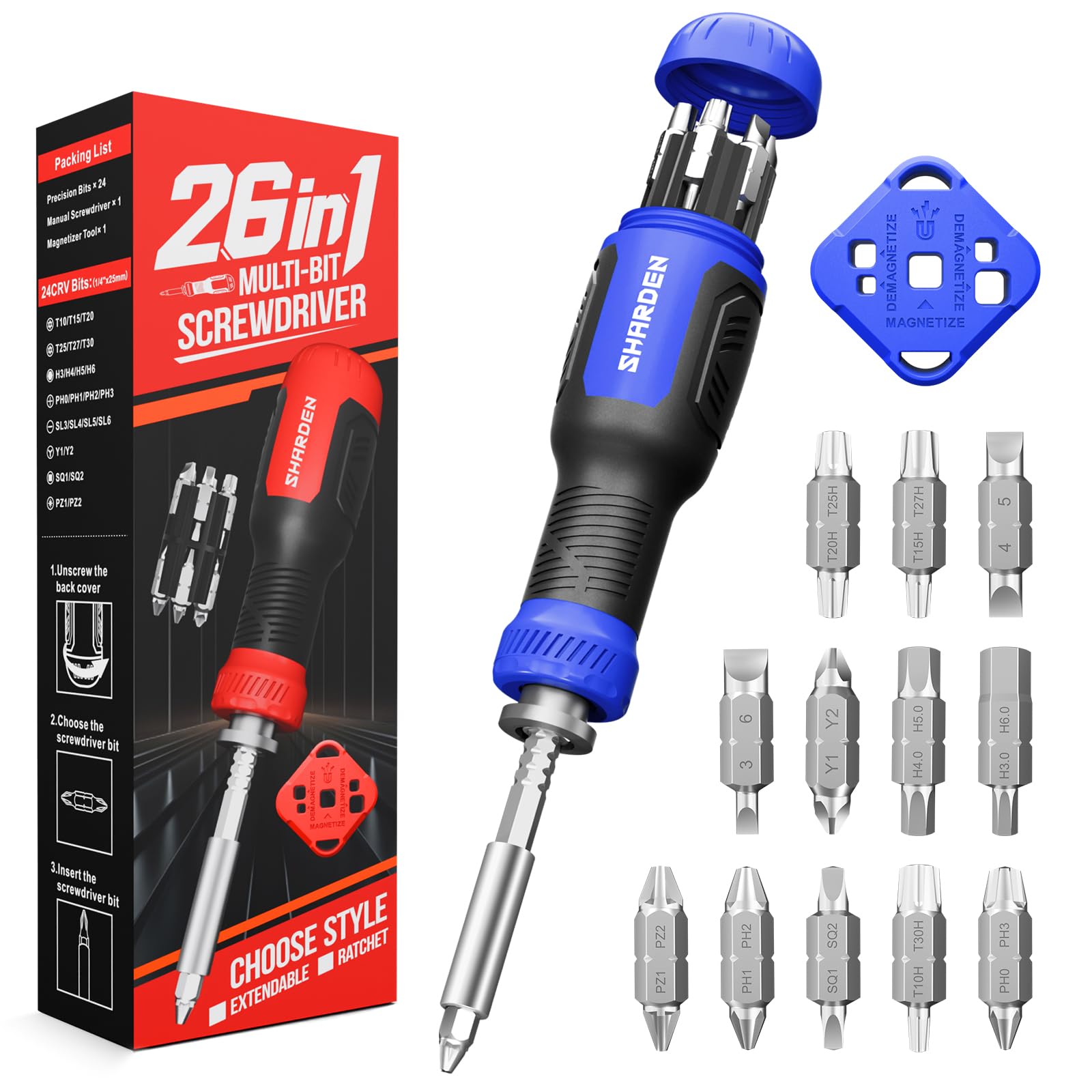 Precision Telescoping Multi-Bit Screwdriver