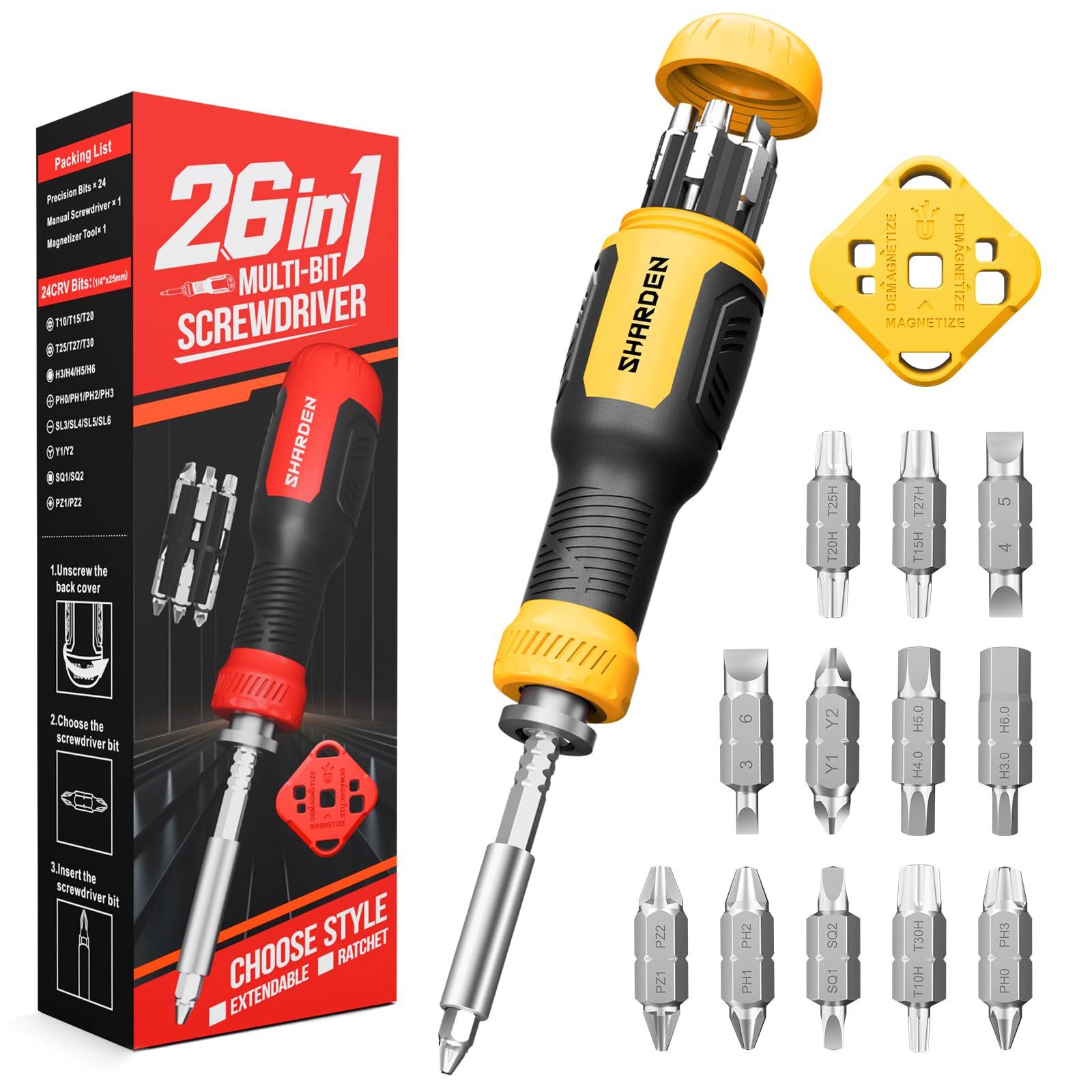 Precision Telescoping Multi-Bit Screwdriver