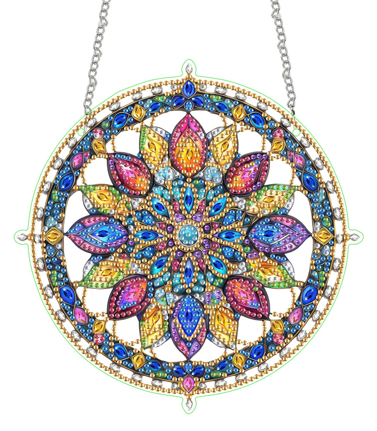 DIY Crystal Floral Suncatcher Pendant