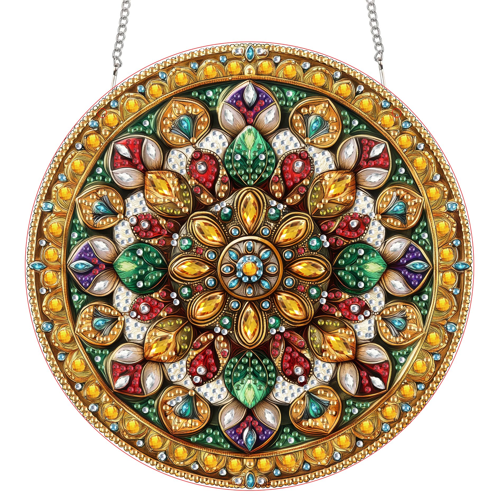 DIY Crystal Floral Suncatcher Pendant