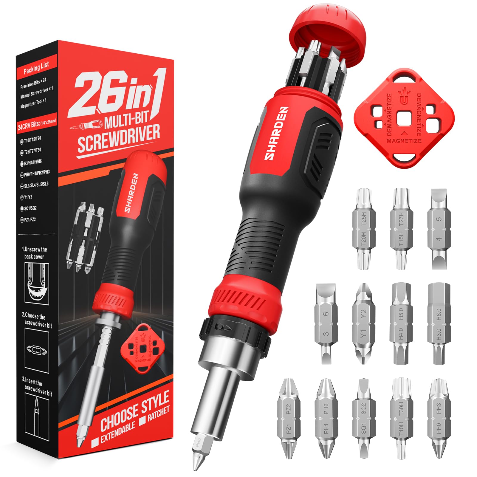 Precision Telescoping Multi-Bit Screwdriver